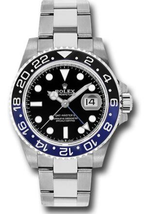 Replica Rolex Steel GMT-Master II 40 Watch 126710BLNR Black And Blue Batman Bezel Black Dial Oyster Bracelet 2021 Release